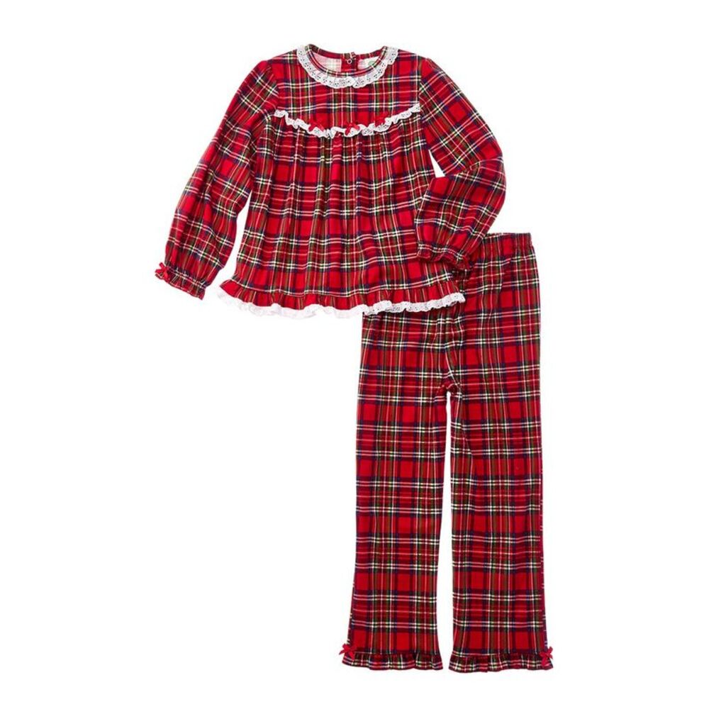 Little Me Girls  2Pc Plaid Pajama Set